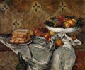 Compotier et assiette de biscuits Paul Cézanne